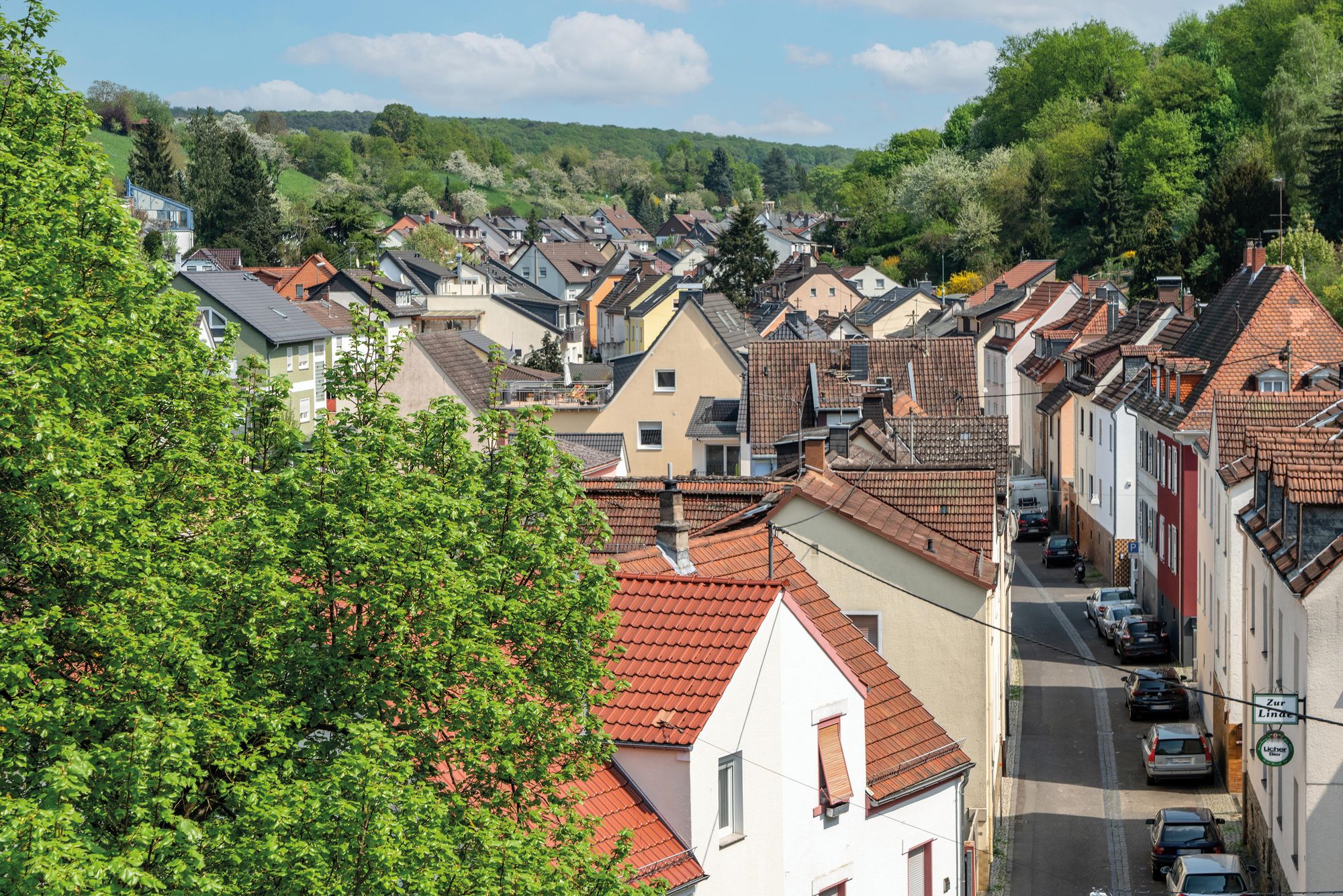 Blick duch Frauenstein im Sonnenschein